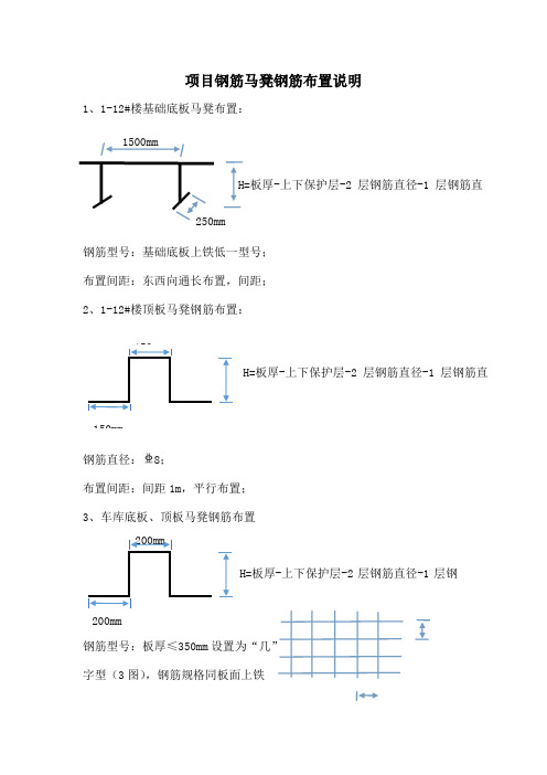 马凳筋布置说明