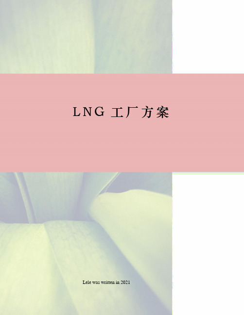 LNG工厂方案