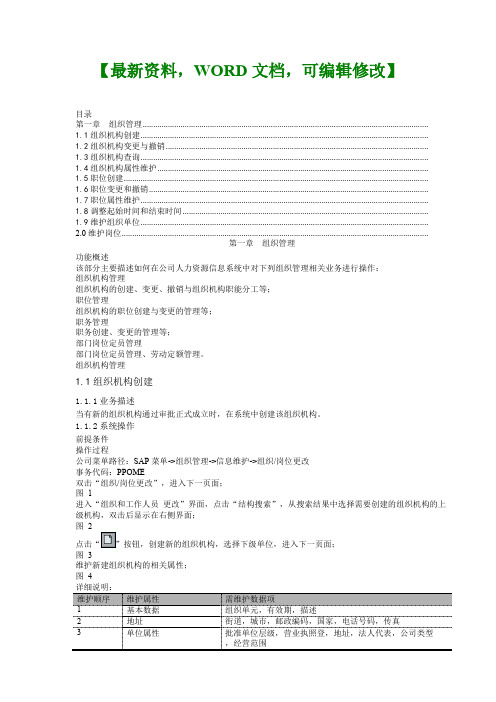 SAHR用户操作手册OM组织管理-Vp