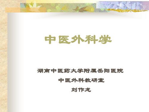 中医外科学总论