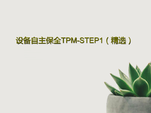 设备自主保全TPM-STEP1(精选)PPT文档30页