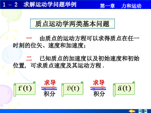 大学物理1-2 求解运动学问题举例