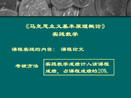 《马克思主义基本原理概论》实践教学课件