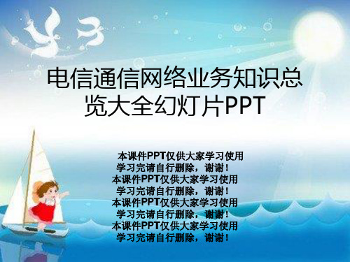 电信通信网络业务知识总览大全幻灯片PPT