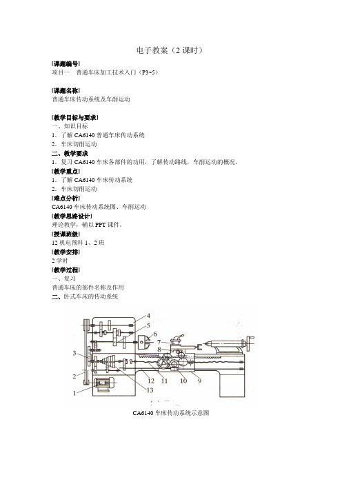 电子教案普通车床加工技术入门