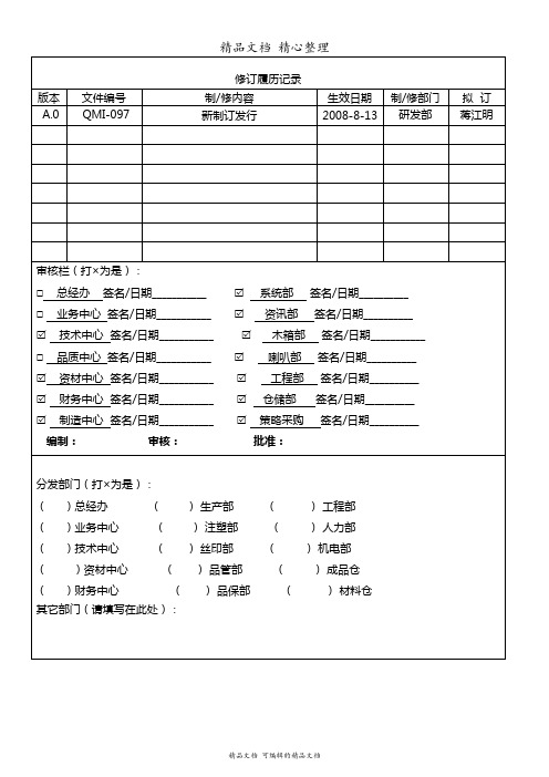 某工厂物料损耗定额标准