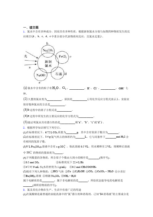 四川绵阳市高中化学必修一第二章《海水中的重要元素—钠和氯》经典练习(答案解析)