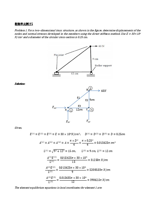 桁架单元例子ANSYS 1