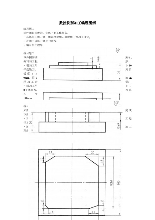 数控铣削加工编程图例