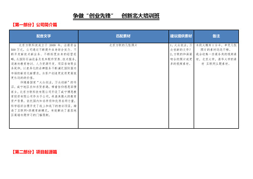 专题片宣传片脚本框架策划文字拍摄剧本word模板