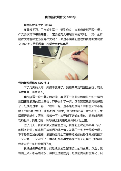 我的新发现作文500字