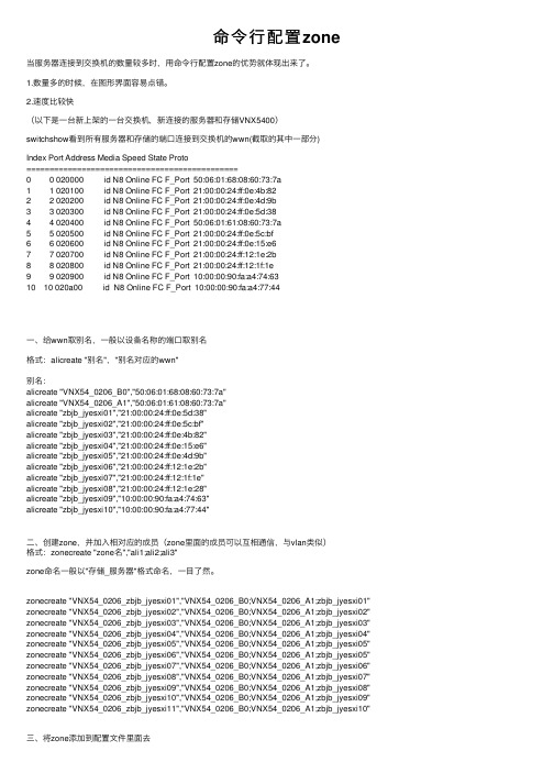 命令行配置zone