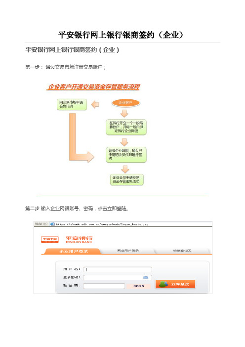 平安银行网上银行银商签约(企业)