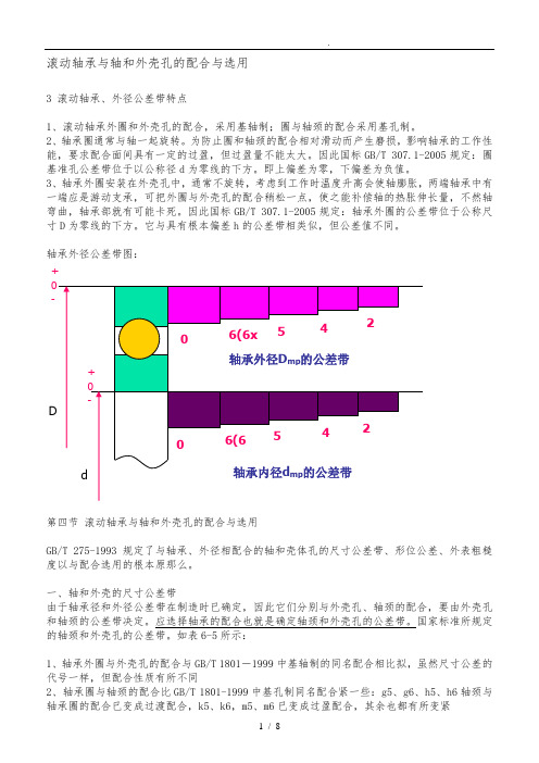 滚动轴承与轴和外壳孔的配合及选用(自己总结非常经典)