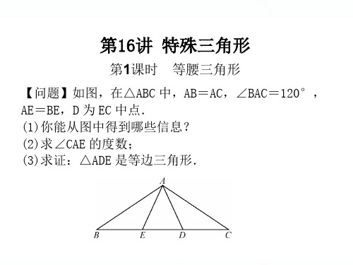 2020浙江新中考数学一轮复习第16讲 特殊三角形 第1课时