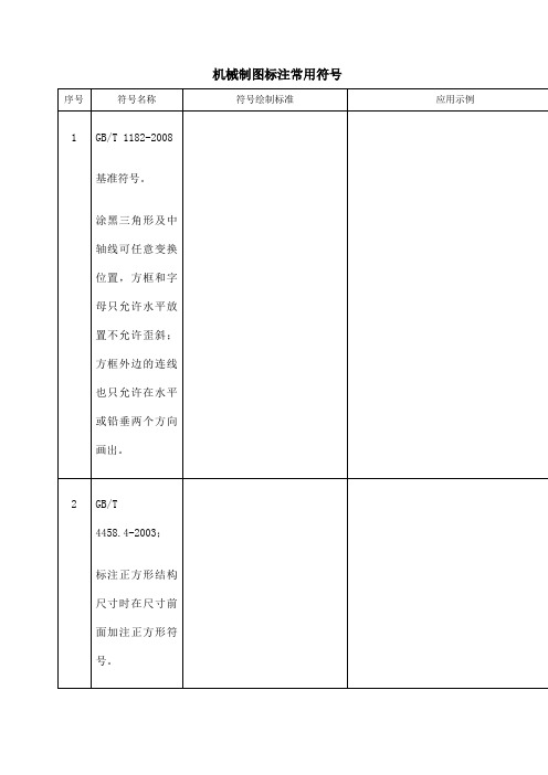 机械制图标注常用符号大全