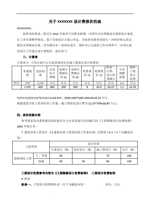 报价函-3模板-按国家取费标准