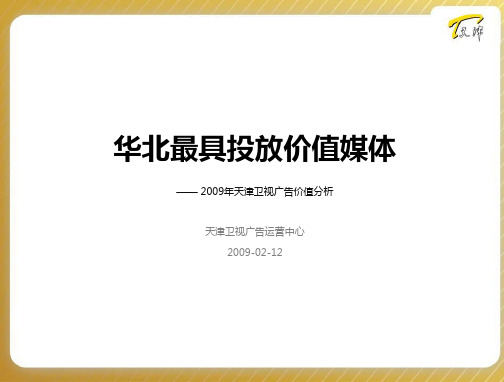 天津卫视广告价值简介