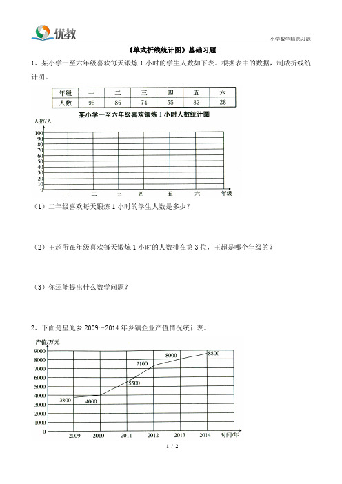 7《单式折线统计图》基础习题