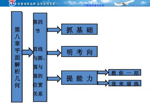 第八章  第四节  直线与圆、圆与圆的位置关系