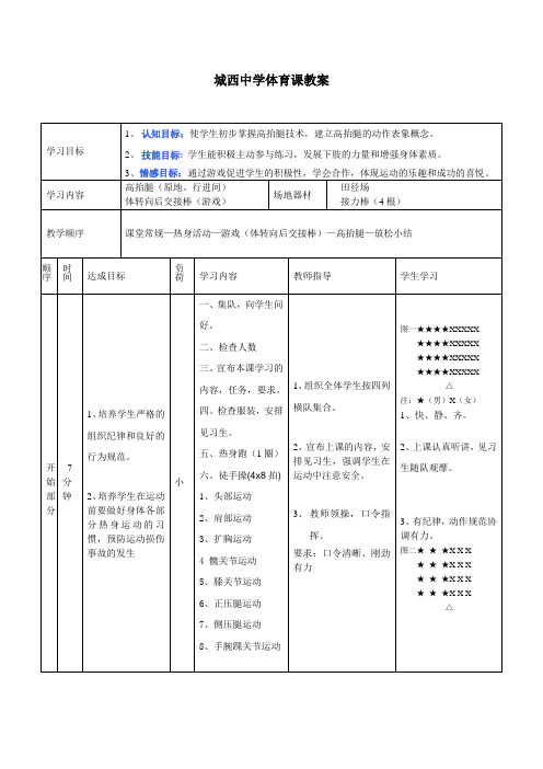 高抬腿教案.doc