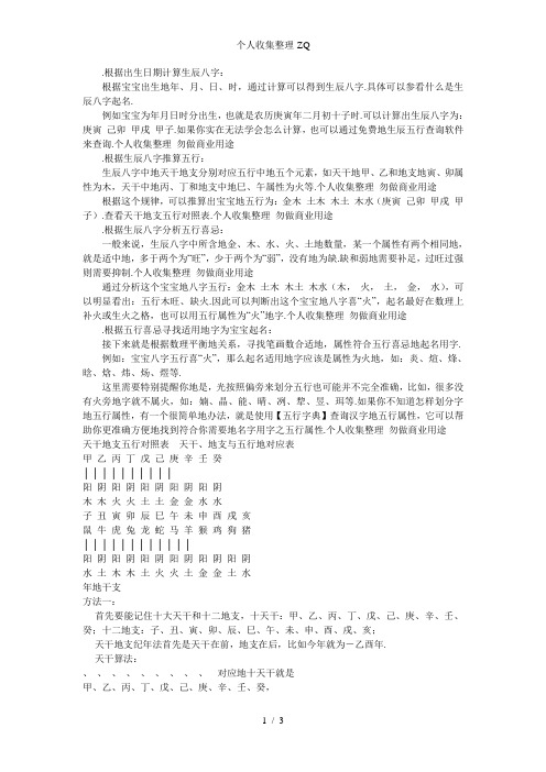 根据生辰八字起名字的过程看似复杂