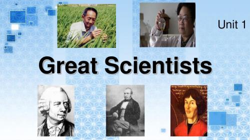 人教版新课标 2019-2020 必修五  第一单元 book 5  Unit 1 Great Scientists reading 课件(共21张PPT)