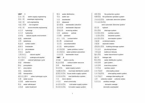 给排水专业英语汇总.