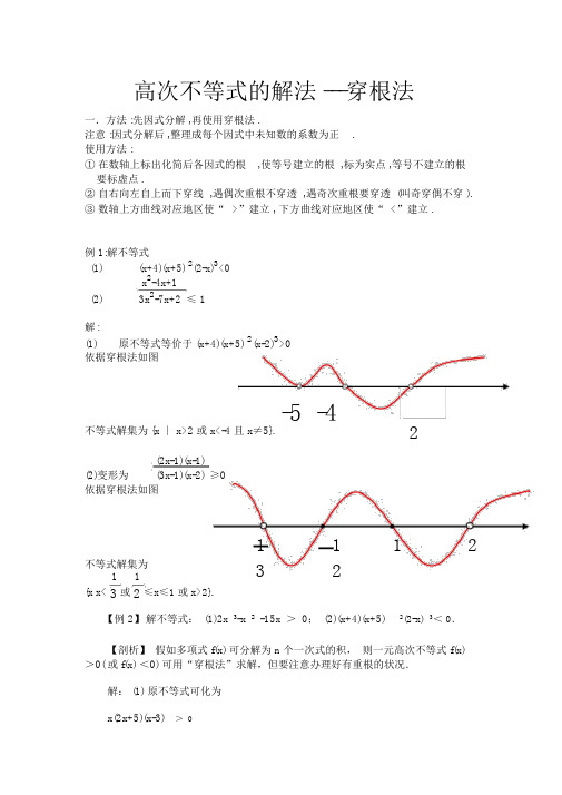 (word完整版)高次不等式的解法