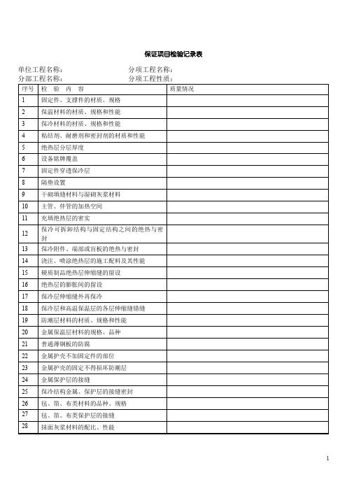 小区物业承接验收全套表格