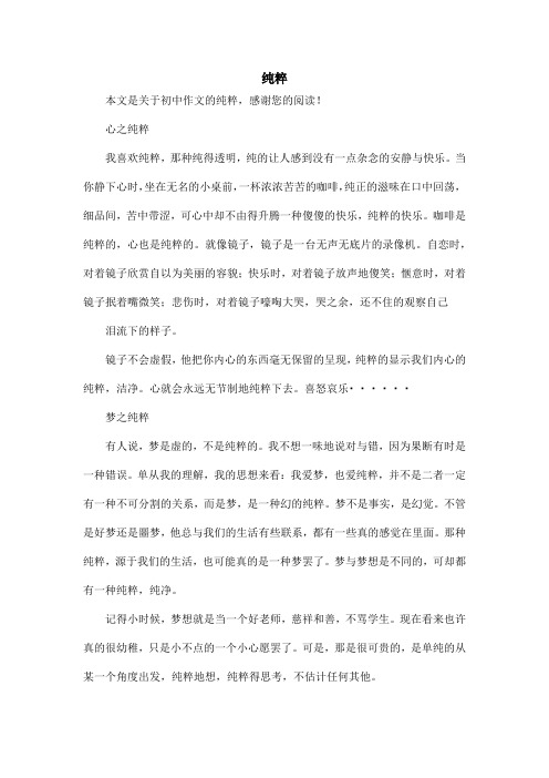 纯粹_初中作文