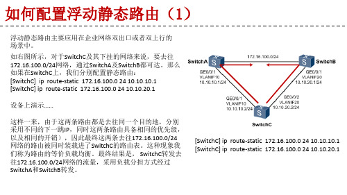 如何配置浮动静态路由