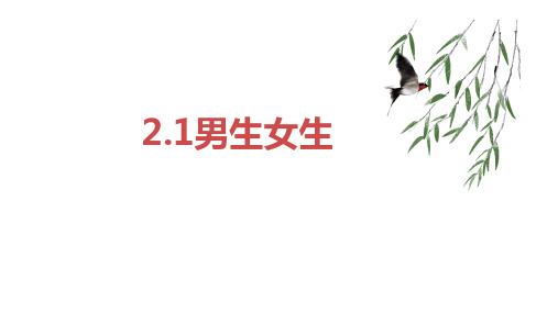 2.1 男生女生 课件(21张PPT)-2023-2024学年统编版道德与法治七年级下册