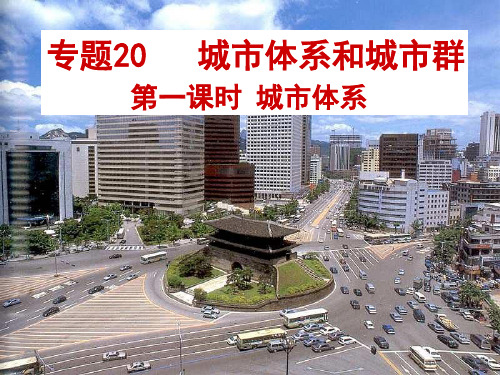 专题20城市体系与城市群