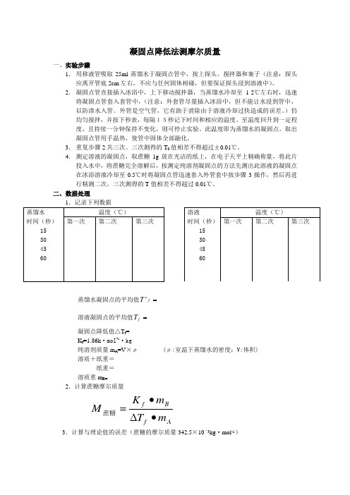 凝固点测定