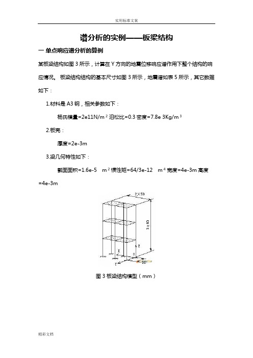 ANSYS谱分析报告地实例——板梁结构