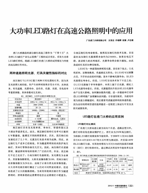 大功率LED路灯在高速公路照明中的应用