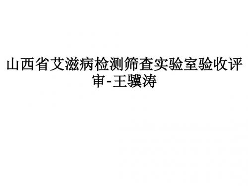 山西省艾滋病检测筛查实验室验收评审ppt课件