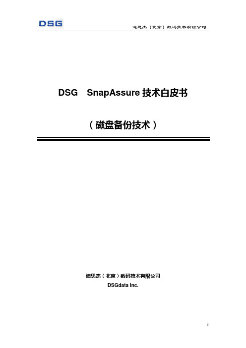 白皮书DSG-SnapAssure数据备份技术