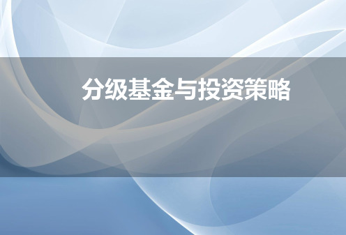 案例3.分级基金与投资策略