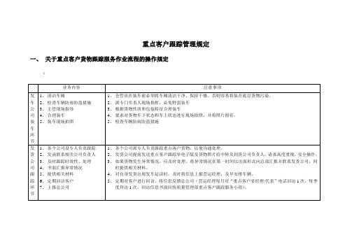 重点客户货物跟踪管理规定1