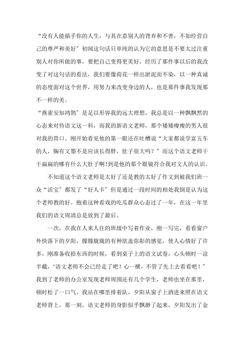 那不一样的美作文800字精选