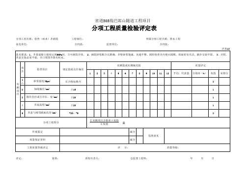 13 检查(雨水)井砌筑评定