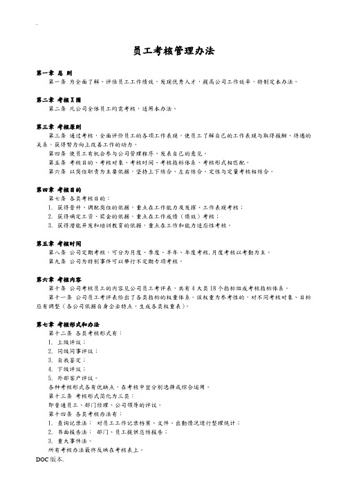 员工考核管理办法(1)