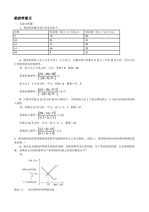 曼昆经济学复习