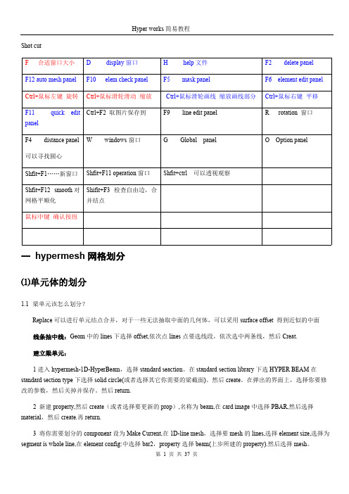 (完整)看一遍学会hyperworks基础教程