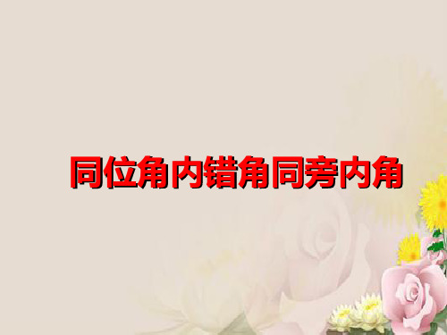 人教版七年级下册数学课件:5.1.3《同位角、内错角、同旁内角》 (共17张PPT)