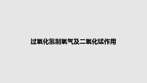 过氧化氢制氧气及二氧化锰作用PPT教案