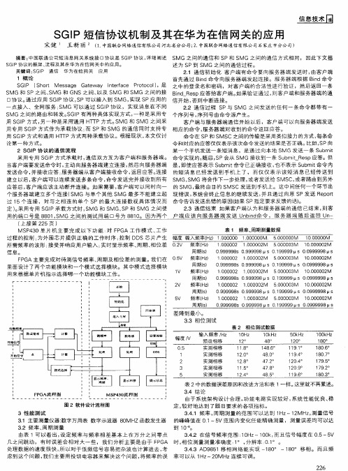 SGIP短信协议机制及其在华为在信网关的应用