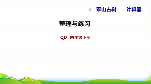 青岛版四年级下册数学习题课件 1泰山古树—计算器整 理与练习 (共12张PPT)